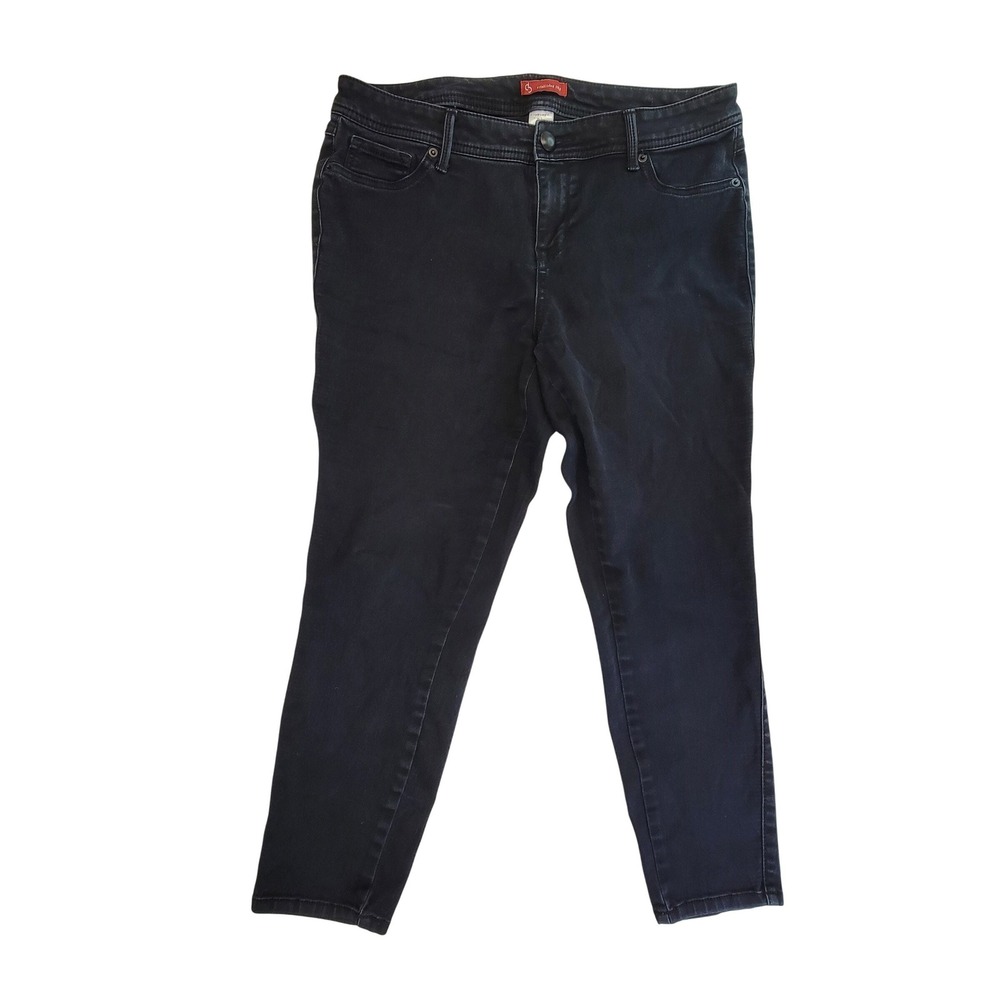 ds established 1982 Women's Petite Ankle Jeans‎ Black Size 12 Stretch Denim